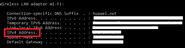 Windows-Systemdetails - IP-Adresse