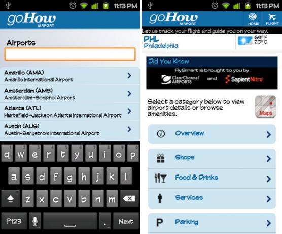 GoHow Airport: Eine ausgezeichnete kostenlose App für Vielflieger [Android & iPhone] android gohow airport 1