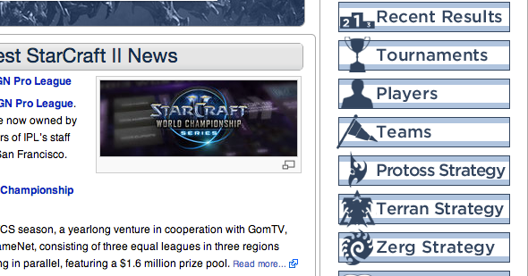 Starcraft II-Website