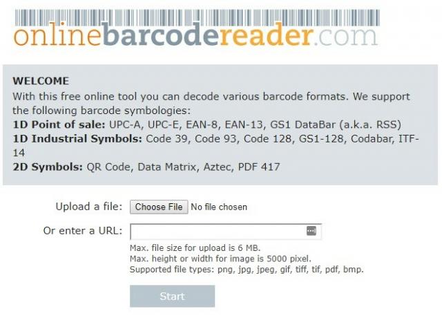 Kostenloser Online-Barcode-Decoder kann alle gängigen Barcode-Formate lesen