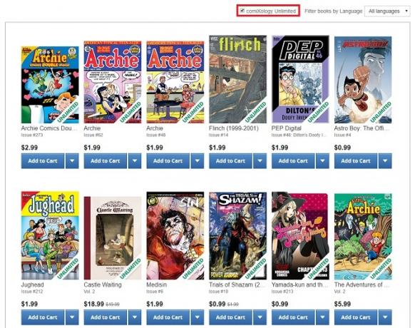 Lesen Sie die Ausgaben für digitale Comics online. Archivverlage