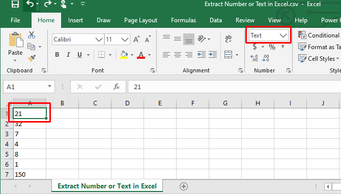 Zahlen, die in Excel als Text formatiert sind.