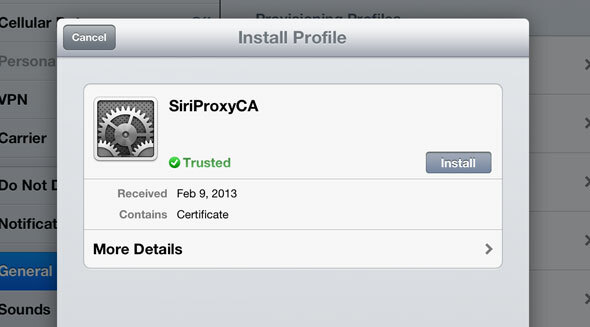 Siri Proxy iPad