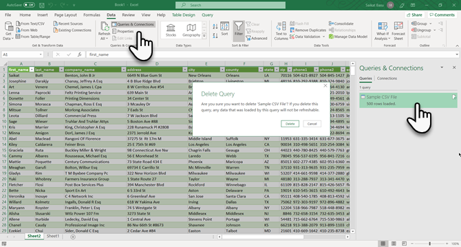 Abfragen in Excel