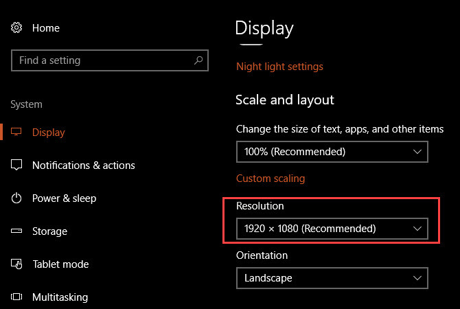 Windows-Systemdetails - Bildschirmauflösung