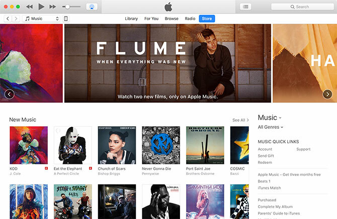 iTunes für Mac