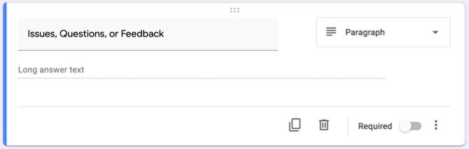 Google Forms Paragraph Feedback