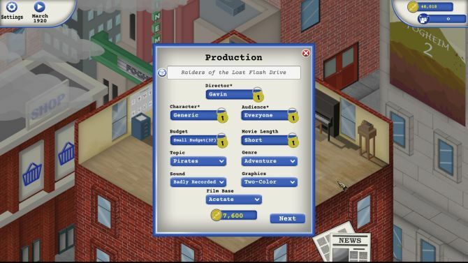 Top 10 kostenlose Online-Tycoon-Spiele, die Sie ausprobieren sollten Animation Studio Tycoon Film Naming