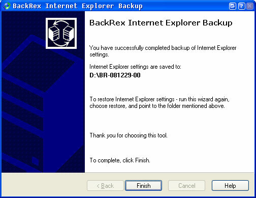 Sichern und Wiederherstellen Ihrer Internet Explorer-Browsereinstellungen iebackup7