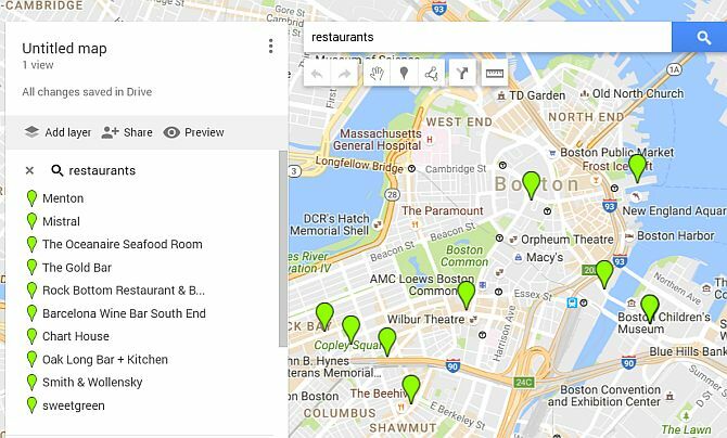 Google Maps Restaurants