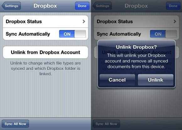 Dropbox synchronisieren