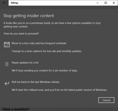 So erhalten Sie das Windows 10 Creators-Update jetzt Windows 10 Stop Insider Preview Build 531x500