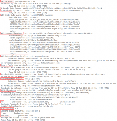 vollständiger E-Mail-Header von Google Mail