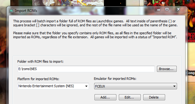 Launchbox-Import-ROMs