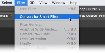 Photoshop CC 2018 Konvertieren für intelligente Filter