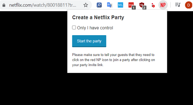 Netflix Party Party erstellen