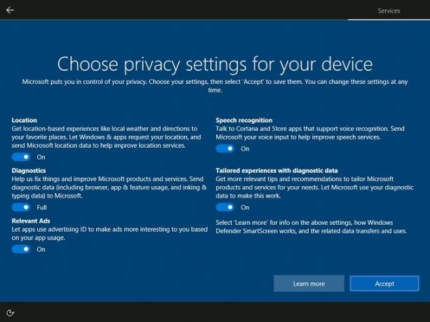 Windows 10 Creators Privatsphäre