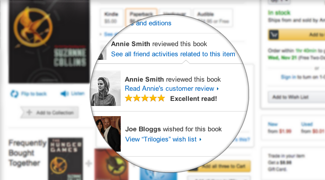Amazon macht Ihr Einkaufserlebnis sozialer, indem es sich mit Facebook amazonfacebook zusammenschließt