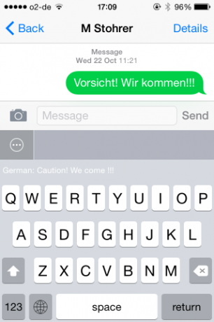 Slated ist eine iOS 8-Tastatur, die Gespräche für Sie übersetzt. Slated9