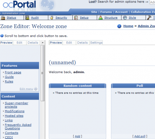 Richten Sie mit ocPortal portal11 schnell Ihr eigenes Home-Intranet ein