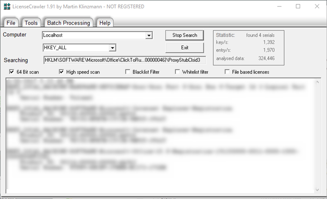 3 Tragbare Anwendungen, mit denen Sie serielle Schlüssel auf Ihrem Windows-PC finden können. Licensecrawler findet Schlüssel 670 x 408