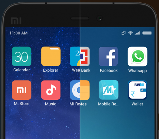 Android-Versionen Xiaomi Second Space Leerzeichen