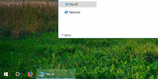 So machen Sie die Taskleiste in Windows 10 transparent Löschen Sie die Taskleiste in Windows 10