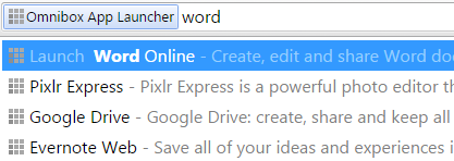 Omnibox App Launcher Chrome