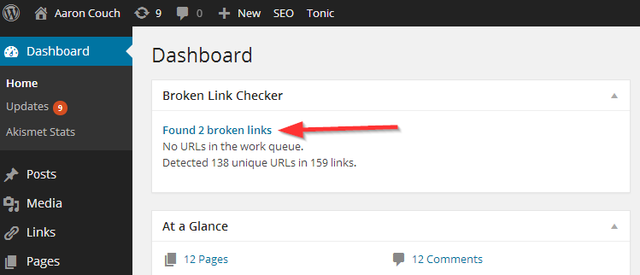 Broken Link Checker Dashboard-Widget