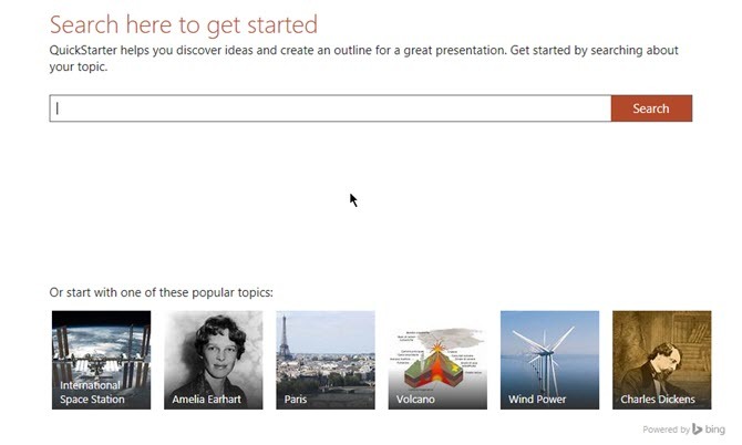 PowerPoint QuickStarter skizziert sofort jede neue Präsentation und startet Sie mit der richtigen PowerPoint Quickstarter-Suche