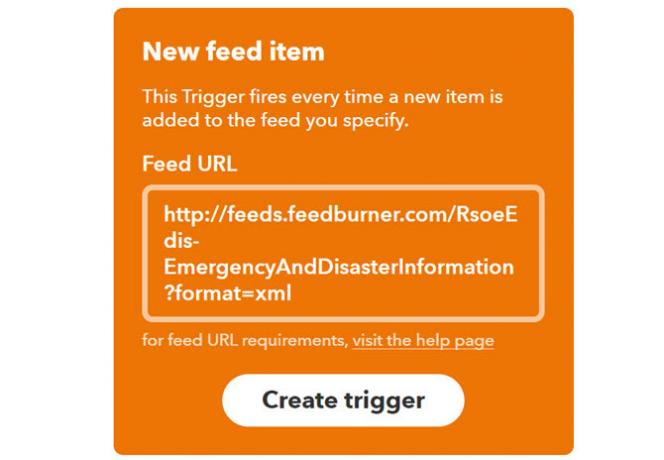 IFTTT Neuer RSS-Feed-Trigger