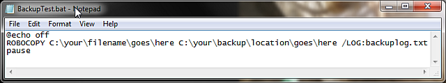 Windows Batch Backup Test