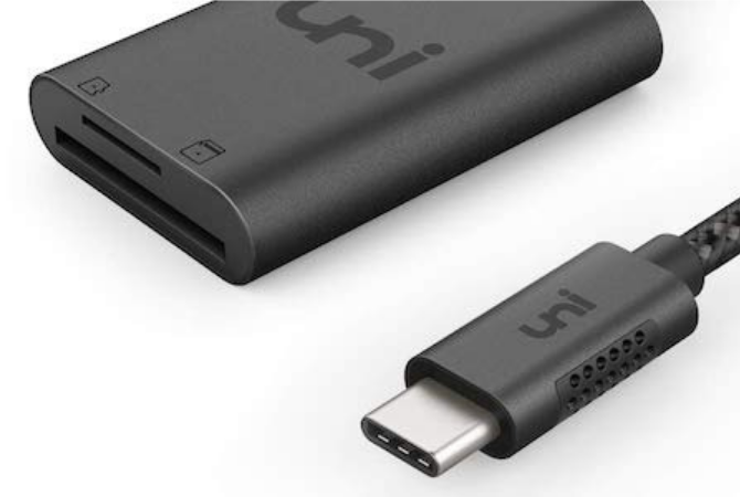 Produktabbildung des Uni Micro SD-Kartenlesers für iPad Pro USB-C