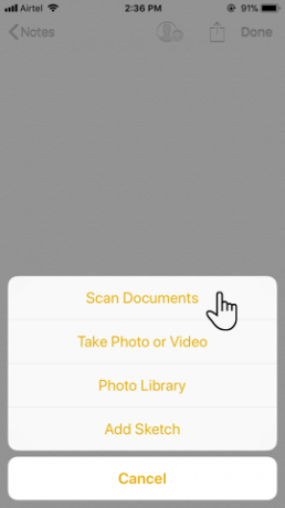 iOS-Dokumentenscanner