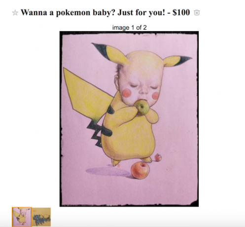 Seltsame Pokemon Craft Werbung auf Craigslist