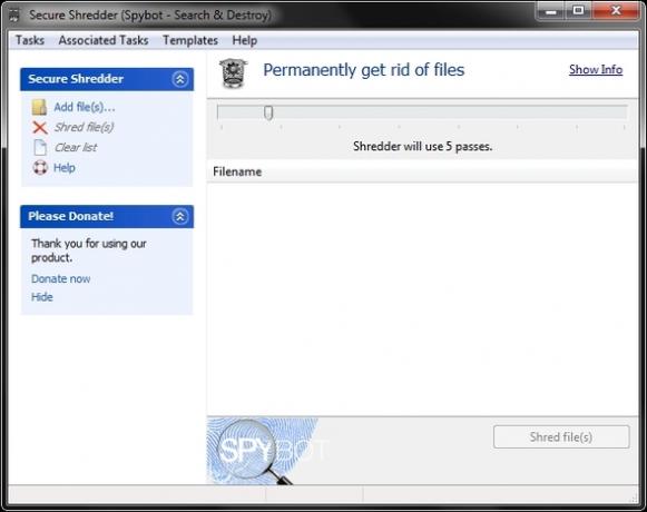 Spybot - Search & Destroy: Der einfache und dennoch effektive Weg, um Ihren PC von Malware Advanced Secure Shredder zu reinigen
