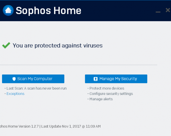 Top kostenlose Antiviren-Apps ohne Nörgelbildschirme Sophos Home