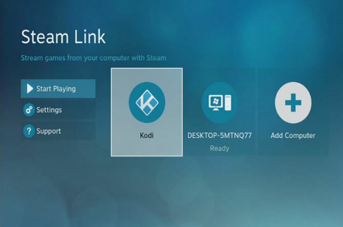 Kodi-Symbol nach der Installation auf Steam Link