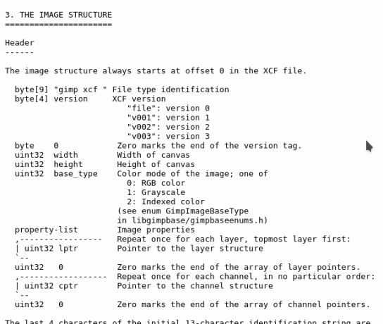 Dateiformate xcf-Struktur