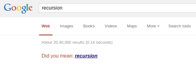 Google-Osterei-Rekursion