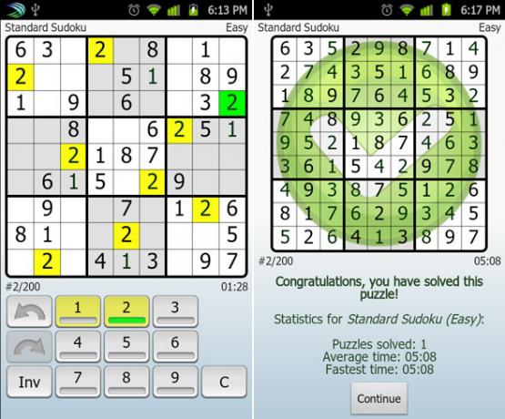 kostenlose Sudoku-Rätsel