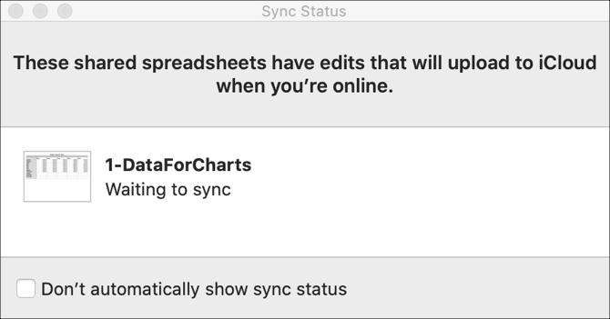 Synchronisierungsstatus in Numbers Mac anzeigen