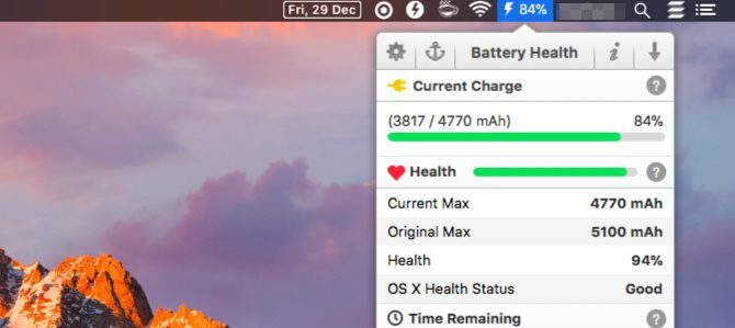 Akku-Gesundheit-Mac Menüleiste Apps