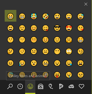 Geben Sie Emojis auf einfache Weise unter Windows 10 mit dem Emoji-Bedienfeld ein. Windows Emoji-Bedienfeld