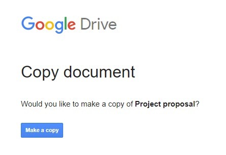 Verwenden Sie diesen Trick zum Erstellen einer Kopie, wenn Sie Google Drive-Dokumente freigeben. Erstellen Sie eine Kopie