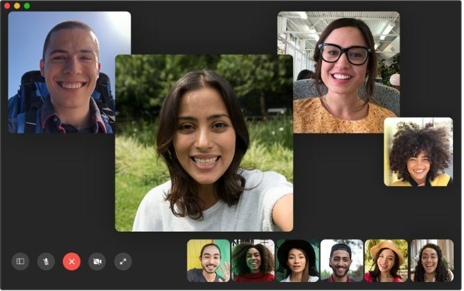Gruppieren Sie den FaceTime-Chat auf dem Mac