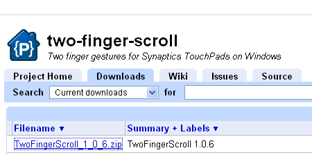 Zwei-Finger-Scroll