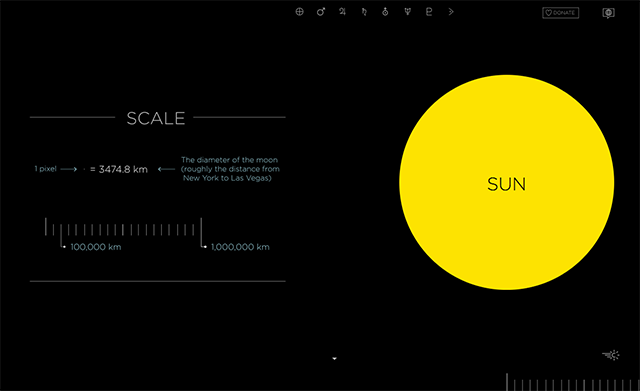 Mond-Pixel-Sonne