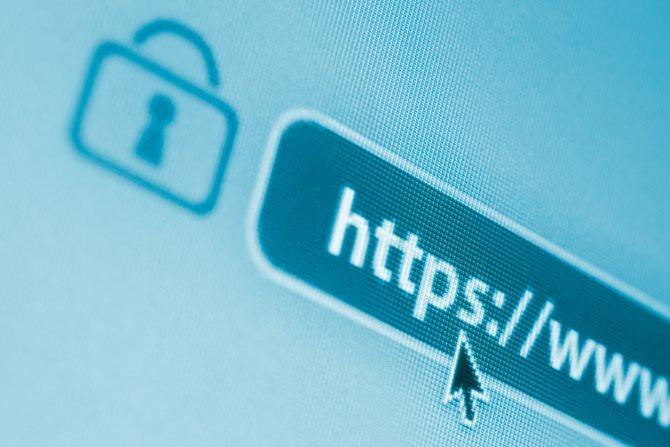 Eine durch das HTTPS-Protokoll gesicherte URL