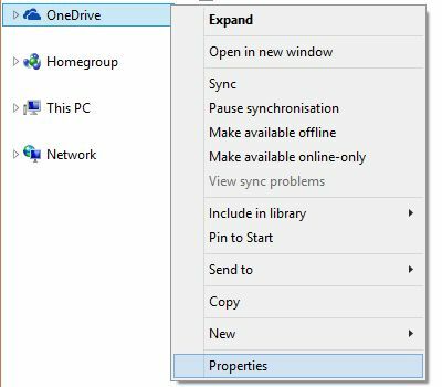 OneDrive-Eigenschaften